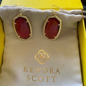 Kendra Scott Earrings Gold/Red
